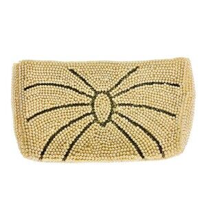 VTG 40s 50s Art Deco Spider Bug Insect Pearl Beaded Clutch Handbag Made In Japan
